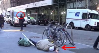Homeless Man On Crutches Falls Down On The Street, Watch What The People Walking By Do… Homeless Man On Crutches Falls Down On The Street, Watch What The People Walking By Do…